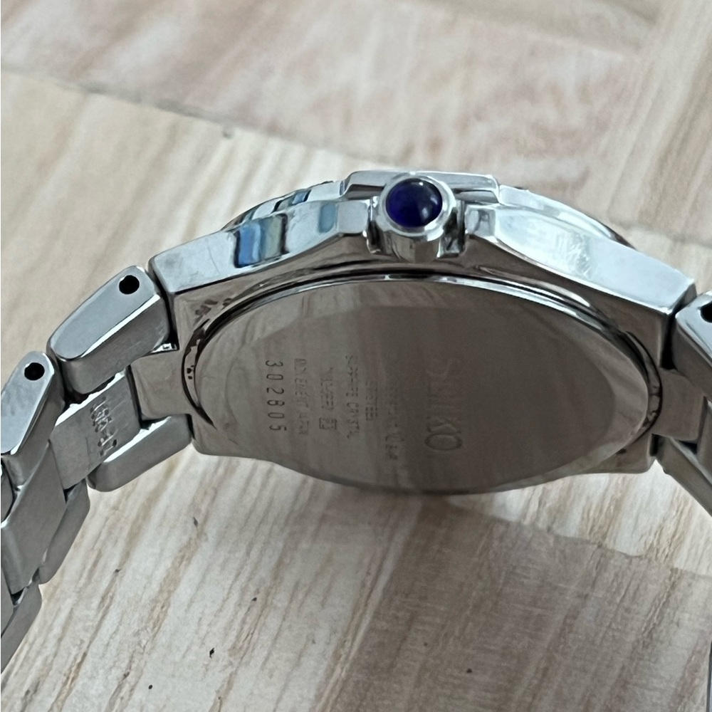 Seiko Coutura Ladies Watch RARE Diamonds Black Pearl Dial Stainless Bracelet - Picture 12 of 17